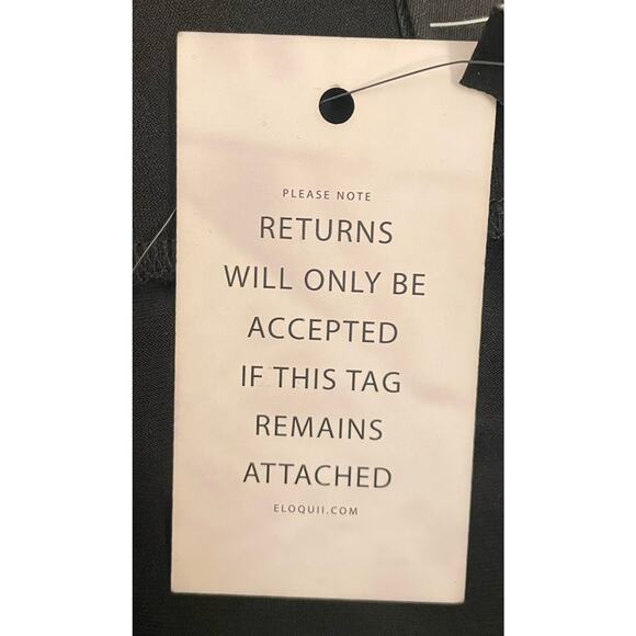 Eloquii Black Strapless Jumpsuit With Attached Sash/Drape Size 16 NWT Runched - Picture 4 of 7